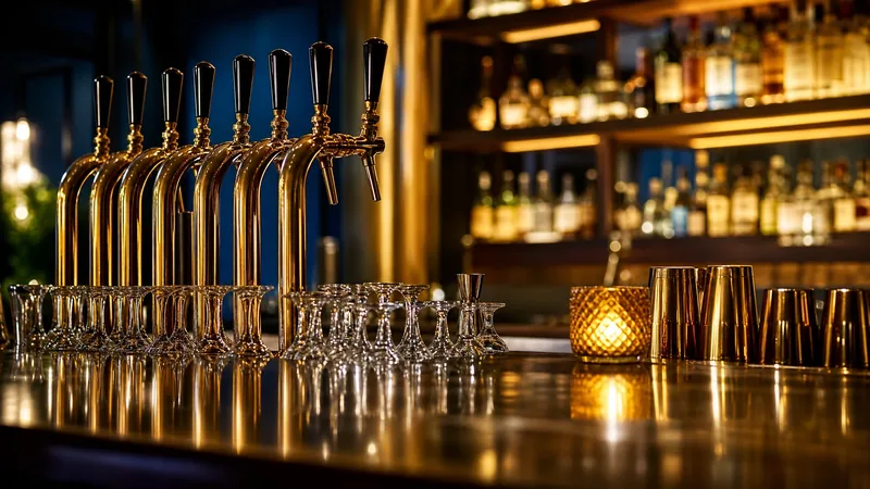 Tap handles and glassware on a polished bar, Colorado Liquor License Types and Fees