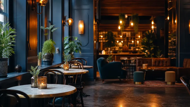 Warm cafe interior with bistro tables, Colorado Retail Food License