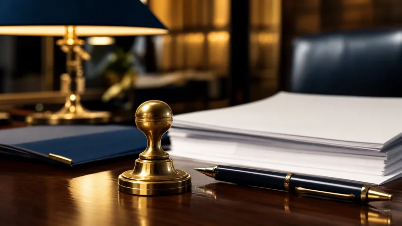 Embossing seal, pen and documents on a desk, Colorado Charitable Solicitation Registration